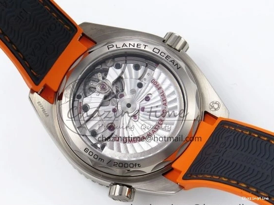 0311 Comfortable Planet Ocean 43.5mm SS VSF 1:1 Best Edition Black Orange Bezel Gray Dial on Nylon Strap A8900 Super Clone V 7730